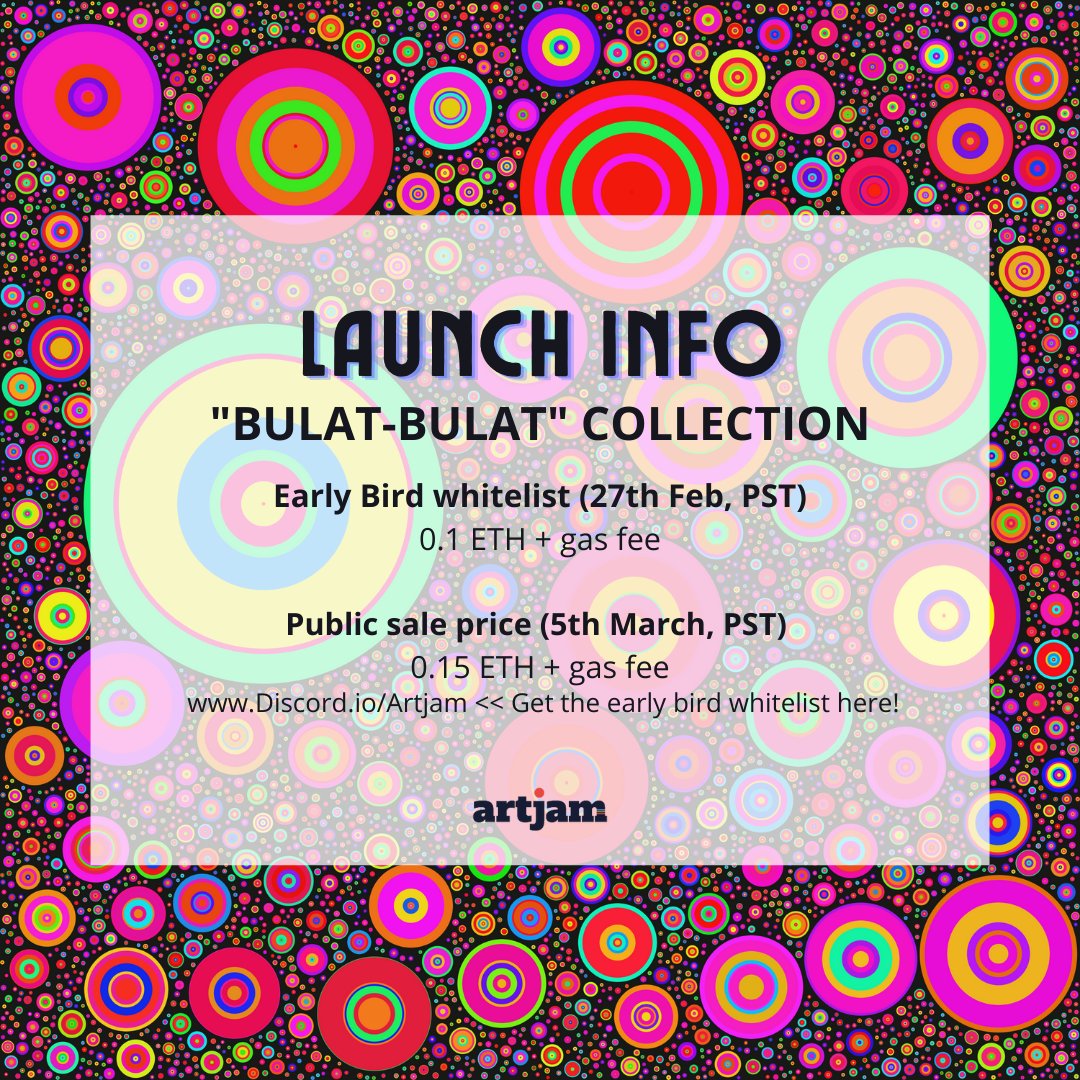 artjam_com's tweet photo. Our genesis art collection is launching next week! 

Only 1,100 unique editions for sale, with HUGE utilities!

Help RT? :)

Early bird whitelist at 0.1 ETH in https://t.co/VgHO6vLBbt

#artblocks #generativeart #NFTdrop #NFTCommunity #algorithmicart https://t.co/AeCSZTL36H