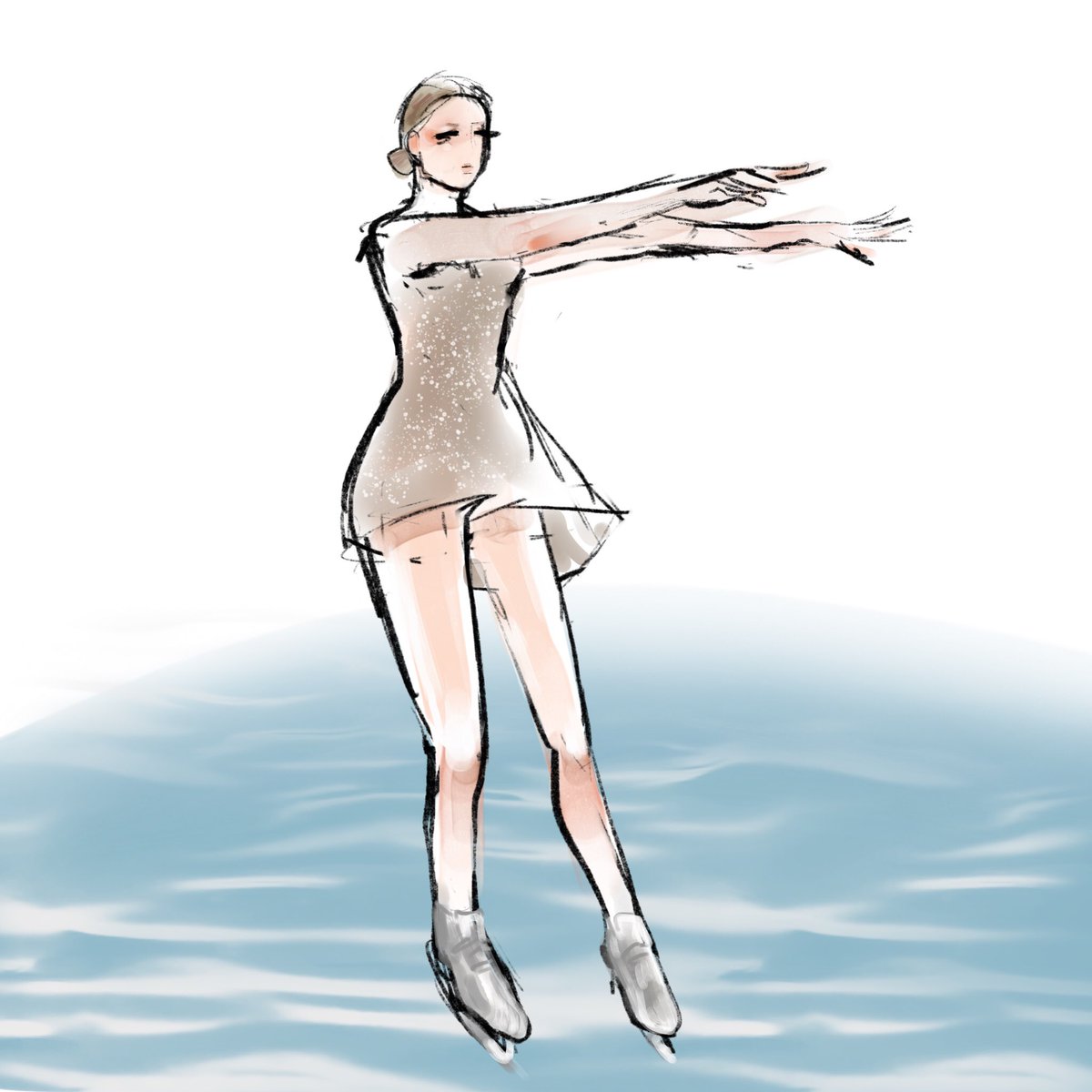 フィギュアスケート綺麗だねえ そわか息子4yのイラスト フィギュアスケート綺麗だねえ そわか息子4yのイラスト