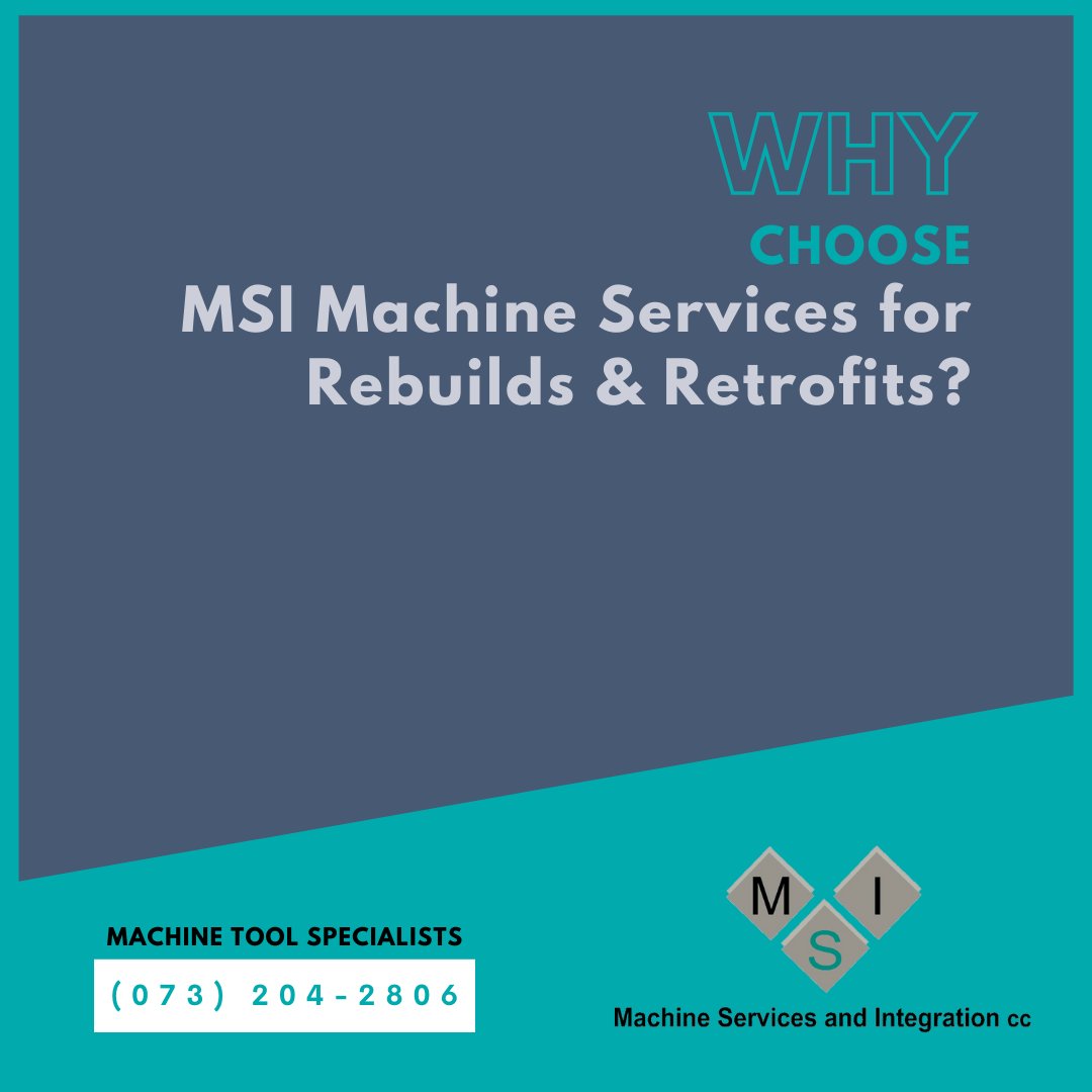 MSI Machine Services and Integration cc has over 4 decades of experience 🏅 Choosing MSI as your machine tool rebuilder will save your company valuable time ⏰ and money!  💰With warranty and maintenance plans of up to 60 months.