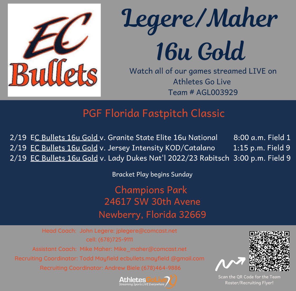Kendall Frost (@krfrost05) on Twitter photo So excited for our first tournament back down in Newberry, Florida!!!
@ECBLegere_Maher <a href="/CoachJLegere/">John Legere</a> <a href="/ToddMayfield85/">Todd Mayfield</a> <a href="/EliteSkills3/">Elite Skills Softball</a> <a href="/Los_Stuff/">Carlos Arias</a> @StriveSoftball <a href="/IHartFastpitch/">I❤️Fastpitch</a> <a href="/ExtraInningSB/">EXTRA INNING SOFTBALL</a> <a href="/BeSeenSports/">BeSeenSports</a> @FloSoftball So excited for our first tournament back down in Newberry, Florida!!!
@ECBLegere_Maher <a href="/CoachJLegere/">John Legere</a> <a href="/ToddMayfield85/">Todd Mayfield</a> <a href="/EliteSkills3/">Elite Skills Softball</a> <a href="/Los_Stuff/">Carlos Arias</a> @StriveSoftball <a href="/IHartFastpitch/">I❤️Fastpitch</a> <a href="/ExtraInningSB/">EXTRA INNING SOFTBALL</a> <a href="/BeSeenSports/">BeSeenSports</a> @FloSoftball