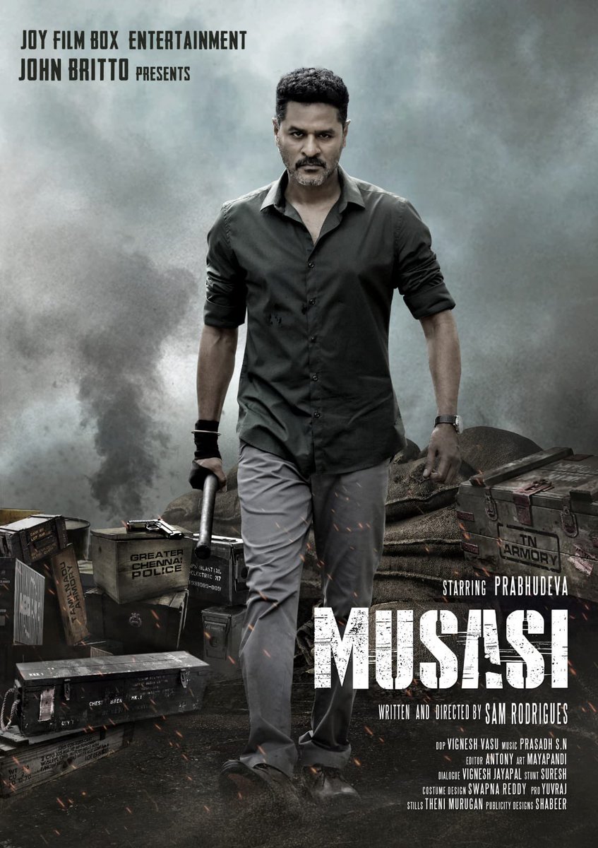baraju_SuperHit's tweet photo. Here is the exciting first look of @PDdancing's #Musasi, Directed by debutant @samrodrigues23, Produced by #JohnBritto of #JoyFilmBoxEntertainment.
#MusasiFirstLook
@Actor_Mahendran #JohnVijay @prasad_sn_ #Vignesh #VTVGanesh #Binupappu @editoranthony @proyuvraaj https://t.co/m2363uwQ5k