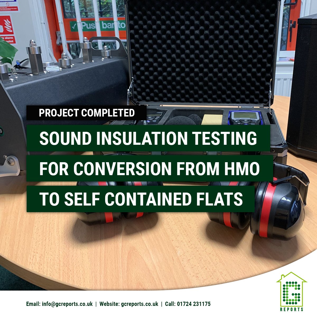 GCReports1's tweet image. Project completed for a new client in #HighWycombe.

The client has converted a 27 bed HMO into 10 self containing flats and required #SoundInsulationTesting.

We managed a quick turnaround of the sound insulation testing, completing them within 3 days of receiving the order.