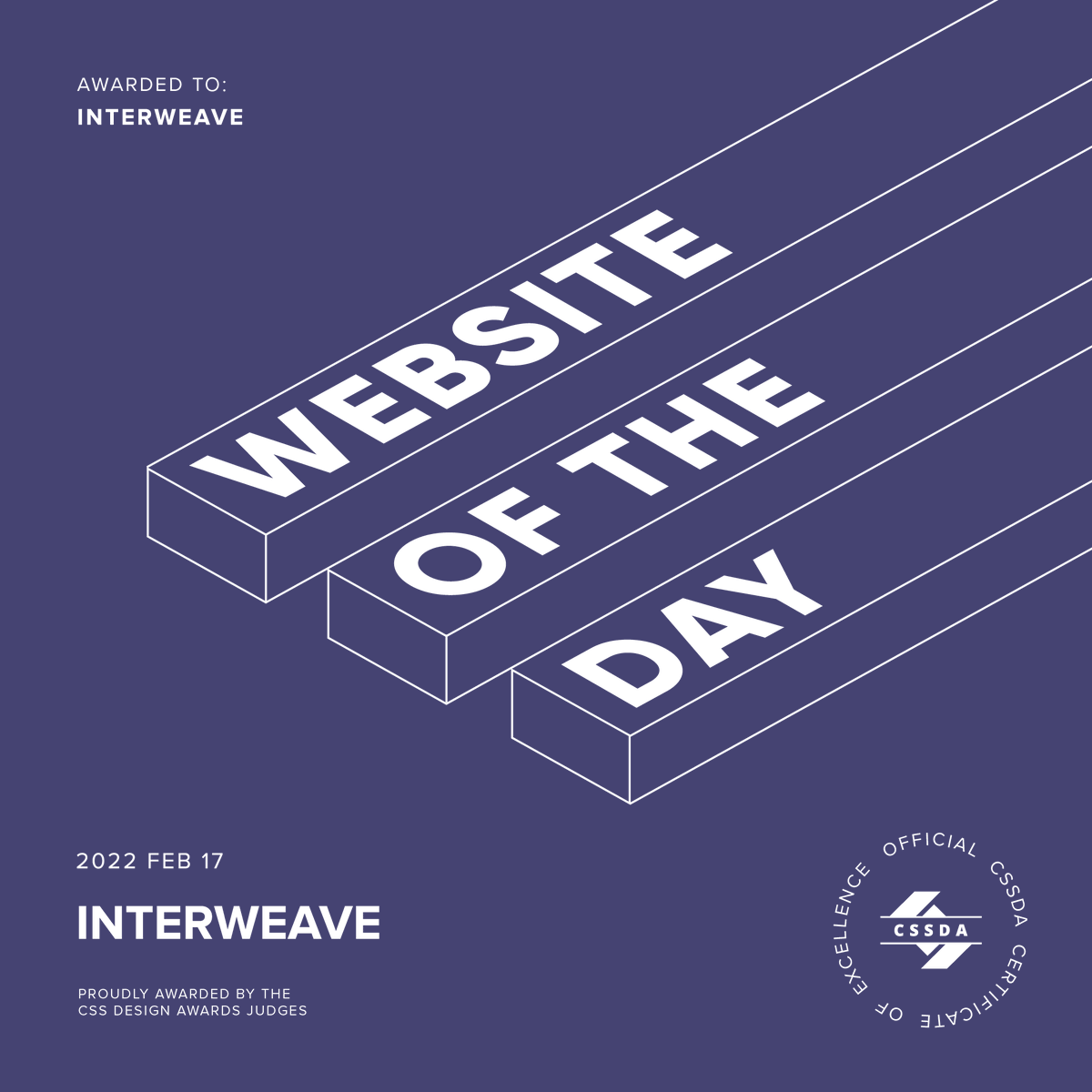 Interweave_'s tweet photo. Our talented team and our digital home have been awarded "Website of the Day" by @cssdesignawards. Happy news and more awards for our website keep coming. Here's to more rewarding moments!
👉 https://t.co/bsCWb8cMq4
#multiawarded #CssDesignAwards #cssda #WOTD #UxDesign https://t.co/lwobxK6eKy