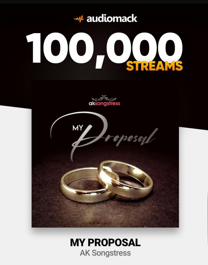 ghfrimpzy's tweet photo. #myproposal by @AKSongstress got 100k streams on audiomack ✊
#aksongstress #ghfrimpzy #ghana #UTAGStrike #Shattawale #sarkodie https://t.co/64Ofmqcljq
