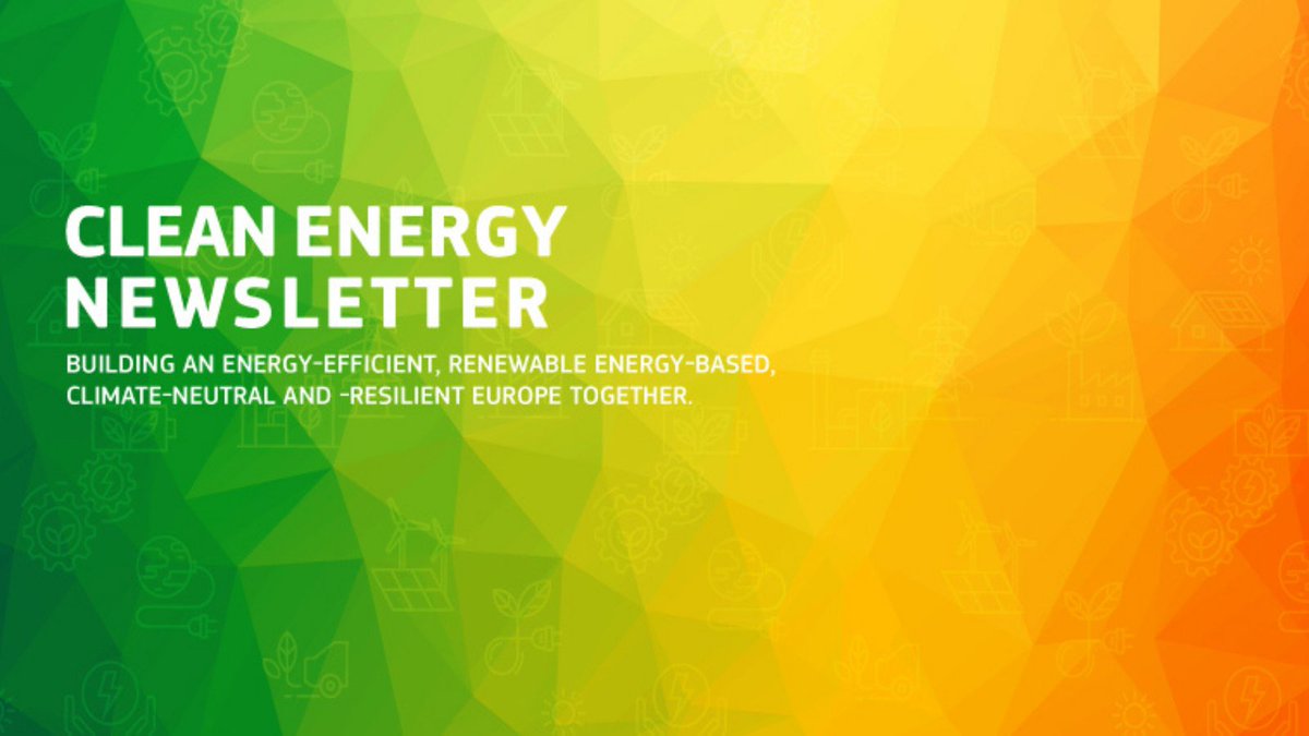 cleanenergy_eu's tweet image. 📮Your monthly digest on #CleanEnergy transition is out with:

💶Funding and job opportunities
💡News and events
✨Inspiring stories from green projects from all around Europe  

👉ec.europa.eu/newsroom/cinea…

#EUGreenDeal