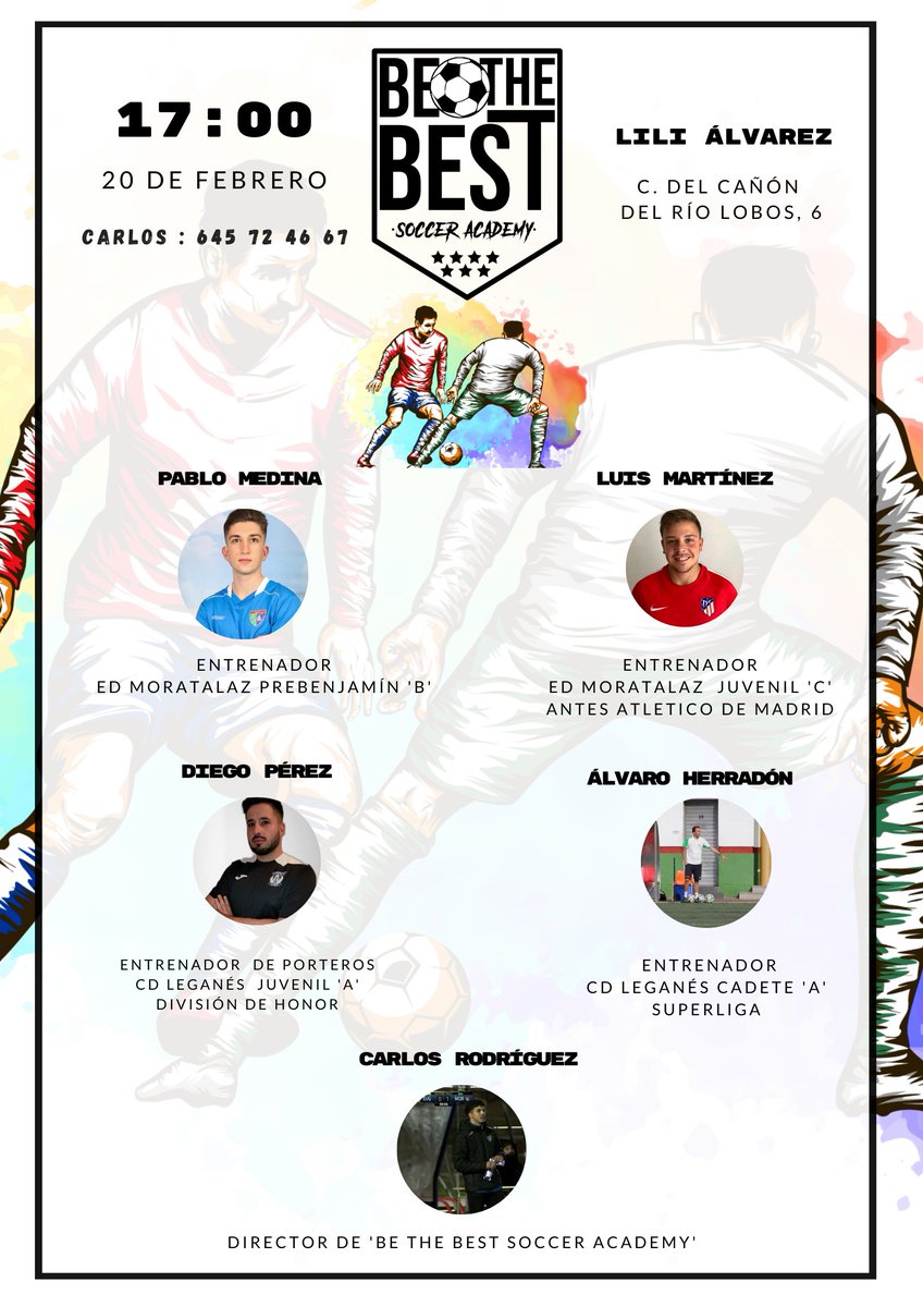 📅⚫️ ¡Evento de este domingo!

🗣️⚽️ Nuestra academia <a href="/bthebestsoccer/">BE THE BEST SOCCER</a> preparada para este domingo con los mejores formadores posibles

📲 ¡No dudes y escríbenos!