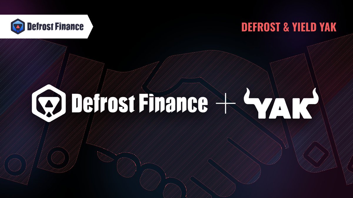 Yaks are coming grazing on the #DefrostFinance ecosystem! 🐮

Coming soon ➡️ ibTokens from <a href="/yieldyak_/">Yield Yak 🐃 🥛</a> will be listed for minting $H2O 💰

Get the wallets ready Defrosters!