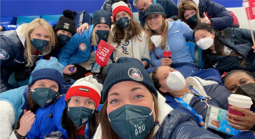 In the house at the Cube, cheering on <a href="/TeamShuster/">Team Shuster</a> in the semifinals! Go <a href="/TeamUSA/">Team USA</a>!!

#TeamUSA #USA #WinterOlympics