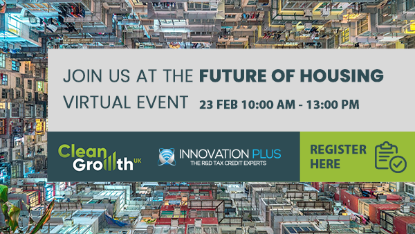 Join us at the Future of Housing Virtual Event on 23 Feb to learn about the latest developments in sustainable and carbon-neutral housing. Visit us to learn about claiming R&amp;D Tax Credits for architecture,construction &amp; sustainable projects. Register free: bit.ly/3uVYoNT