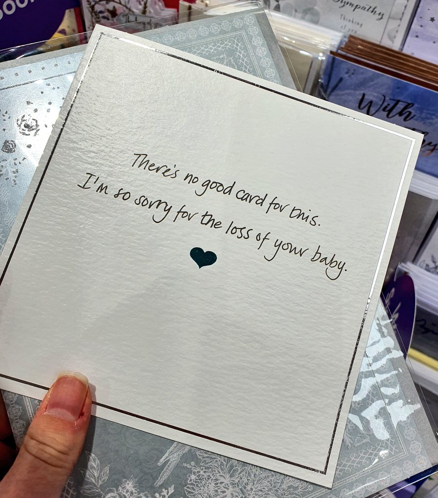 The loss of a baby is the most awful thing any parent can go through.

Its often a time where friends and family do not really know what to say.

Society usually shys away from talking about it.

The other day I found this card and realised I'd never seen anything like it before.