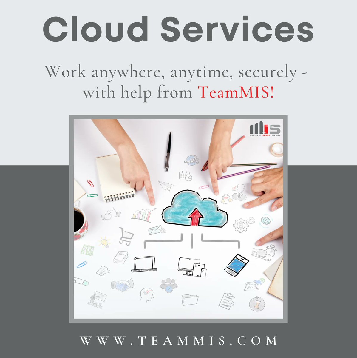 TeamMISIndy's tweet photo. We can take the mystery out of the #cloud by thoroughly evaluating your business needs. We create a solution that’s right for you. Call us today to learn more at 317.295.4200 or visit https://t.co/LywaarRTsm #cloudforbusiness #indianapolis #TeamMIS #technology https://t.co/3kSww1elJw