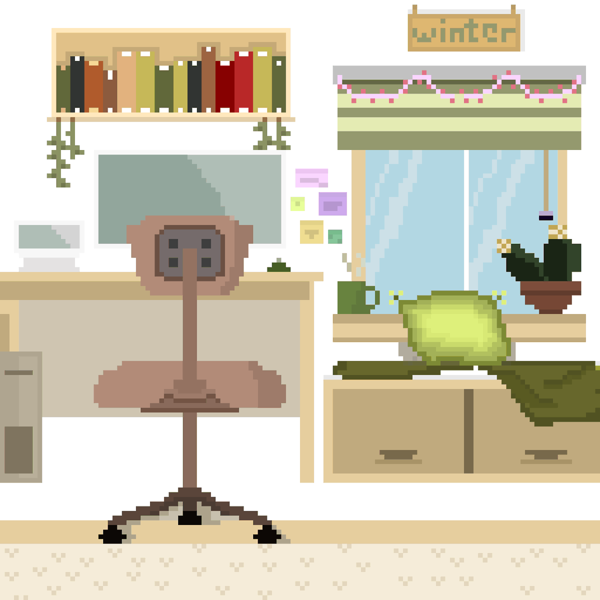 momopom_art's tweet photo. #partice make a simple room 

#pixelart #aseprite #pixelartist #learnpixel #pixel_dailies #8bitart #learningisfun #artwork #Pixel #roompixel #art  #particepixelart #pixel https://t.co/xlf5xYCGLt