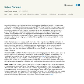 Next Issues Peer Reviewed Open Access Journal Cogitatio Press