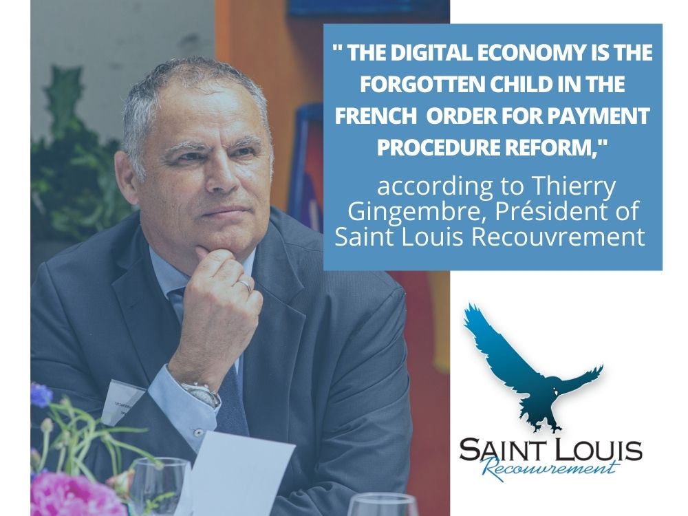 SaintLouisRecvt's tweet photo. According to Thierry Gingembre, "The digital economy is the forgotten child in the French order for payment procedure reform." It does not take into account the reality of the digital economy which has millions of small claims to be collected. https://t.co/ou3a8iVNTz https://t.co/6YUZ8GgxH3