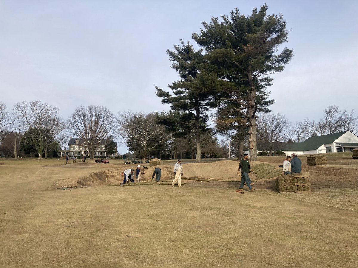 Riverton Country Club Agronomy (@riverton1900) on Twitter photo Busy day <a href="/RivertonCC/">Riverton Country Club</a> Preparing areas for sod, <a href="/EastCoastSod/">East Coast Sod & Seed</a> installing sod, digging bunker drainage and <a href="/TylerRaeDesign/">Tyler Rae</a> shaping the final bunker! #rcc1900 #ross Busy day <a href="/RivertonCC/">Riverton Country Club</a> Preparing areas for sod, <a href="/EastCoastSod/">East Coast Sod & Seed</a> installing sod, digging bunker drainage and <a href="/TylerRaeDesign/">Tyler Rae</a> shaping the final bunker! #rcc1900 #ross