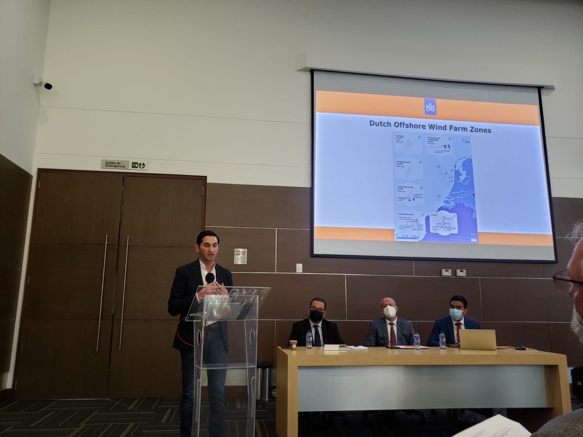 Seguimos trabajando en nuestra alianza con Países Bajos 🇳🇱 que traerá inversiones y mayor desarrollo de energía renovables en nuestro país. Hoy participamos en el taller de casos exitosos  de instalación, ensamble y montaje de proyectos energía eólica costa afuera.