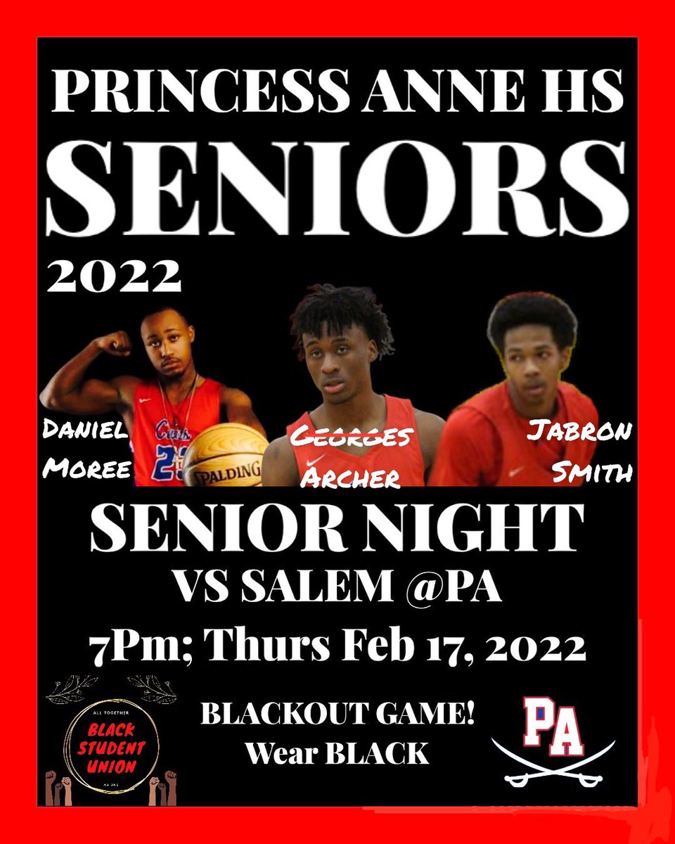 PACavsBball's tweet photo. GAMEDAY‼️ Final regular season game of the season as we take on Salem HS at the Dozier Dome‼️ Girls kick off at 5:30/Boys tip at 7:00‼️ #PAStrong #BEATSALEM #BLACKOUT https://t.co/ZJl11Og58c