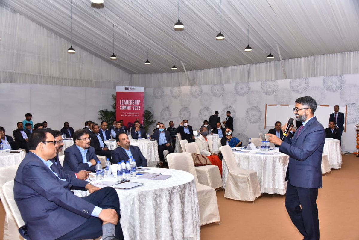 odisha_mining's tweet photo. OMC organised a two-day long "Leadership Summit 2022" at Eco Retreat, Konark with focus on team building &amp; sustainable #BusinessGrowth. Shri DK Singh, IAS, Chairman, OMC -in presence of MD, Directors &amp; Senior executives- emphasised on continuous improvement across the company. https://t.co/cHjp9pDjB5