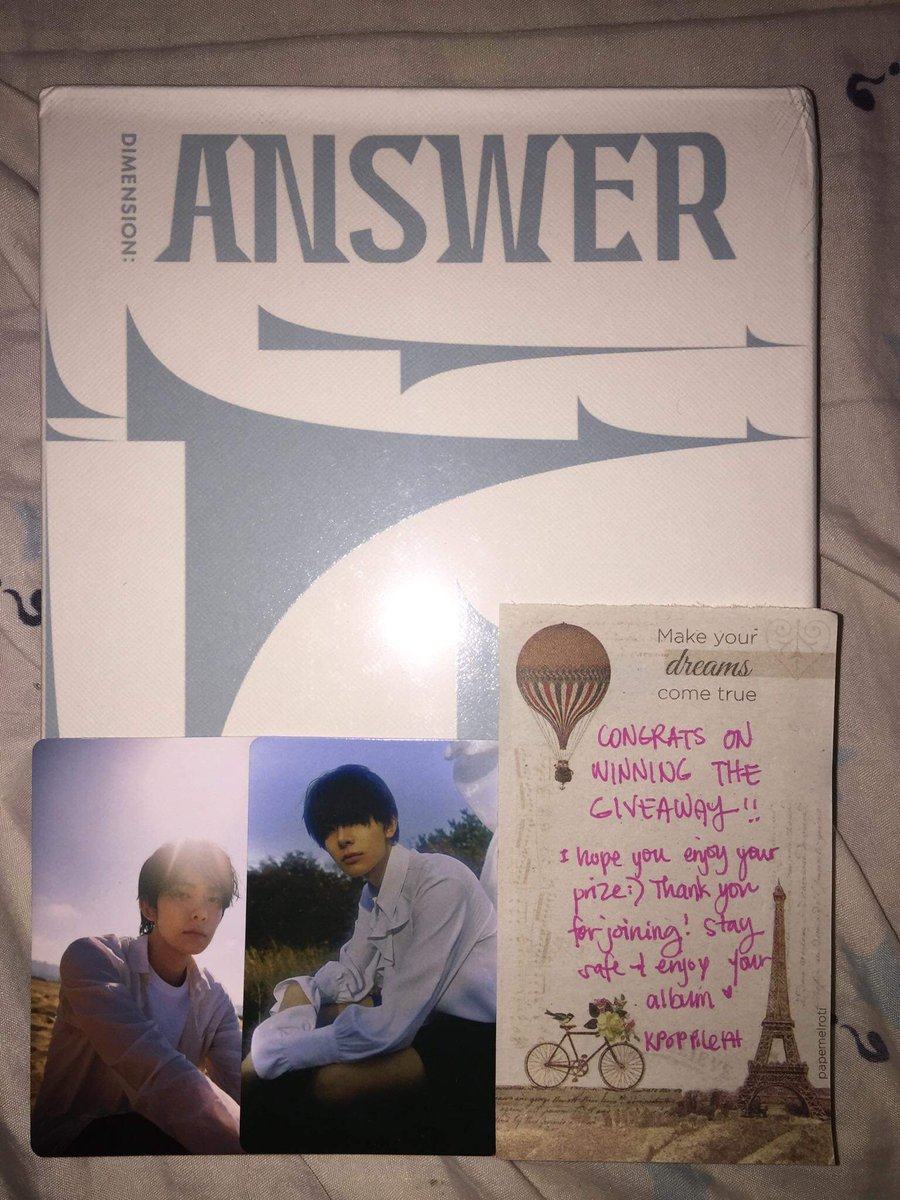 reineeee8's tweet photo. Thank you so much po @kpoppileph for my Dimension: Answer na napanalunan ko po sa giveaway. Kudos to you po for being a kind and responsive seller. Hoping for your shop to grow more po. Thank you po ulit😊
Btw, 02z umuwi!
#KPILEProofs https://t.co/ailIM0KAUT