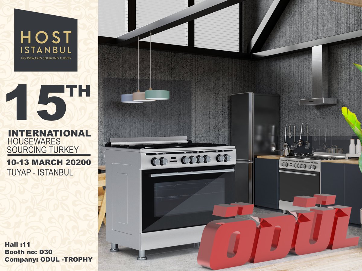 OdulTrophy's tweet photo. HOST ISTANBUL FAIR
15TH INTERNATIONAL HOUSEWARES SOURCING TURKEY
10-13th March 2022
TUYAP - ISTANBUL
Hall :11
Booth no: D30
Company: ODUL -TROPHY
#hostistanbul2022
#wheretradehappens #oven
#led
#cooking
#baking
#builtinoven
#design
#ödül https://t.co/Tc3Ntlc3bR