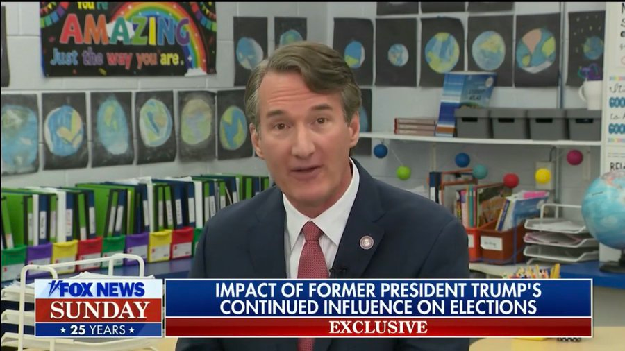 Fritschner's tweet photo. Four weeks into office, Governor Youngkin has now done four nationally televised interviews: https://t.co/nSz0hpqwQN