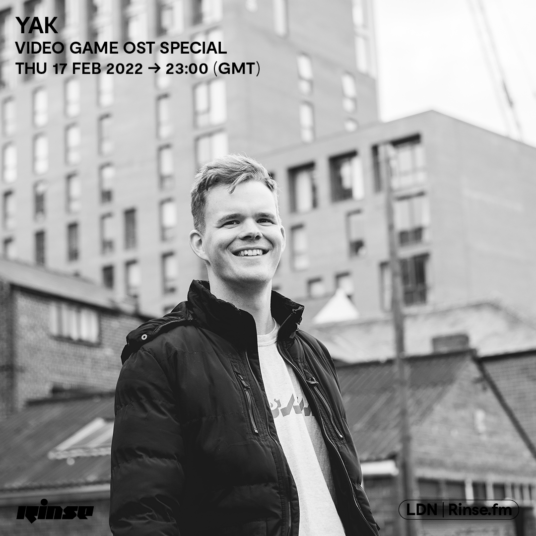 Taking over from 11PM it's <a href="/yaksound/">Yak</a> with a Video Game OST Special show on rinse.fm/player + 106.8FM

#RinseFM