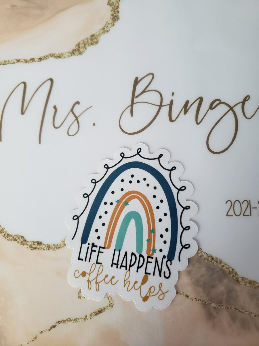 My sweet teacher friend made me a sticker for Random Acts of Kindness Day 💗  lucky to work in such a wonderful place with the best people on my team (she made this amazing planner, too!) Thanks <a href="/MissGianni27/">Ms Gianni</a> !!! #BgtRAOK2022 #BarnegatINSPIRES