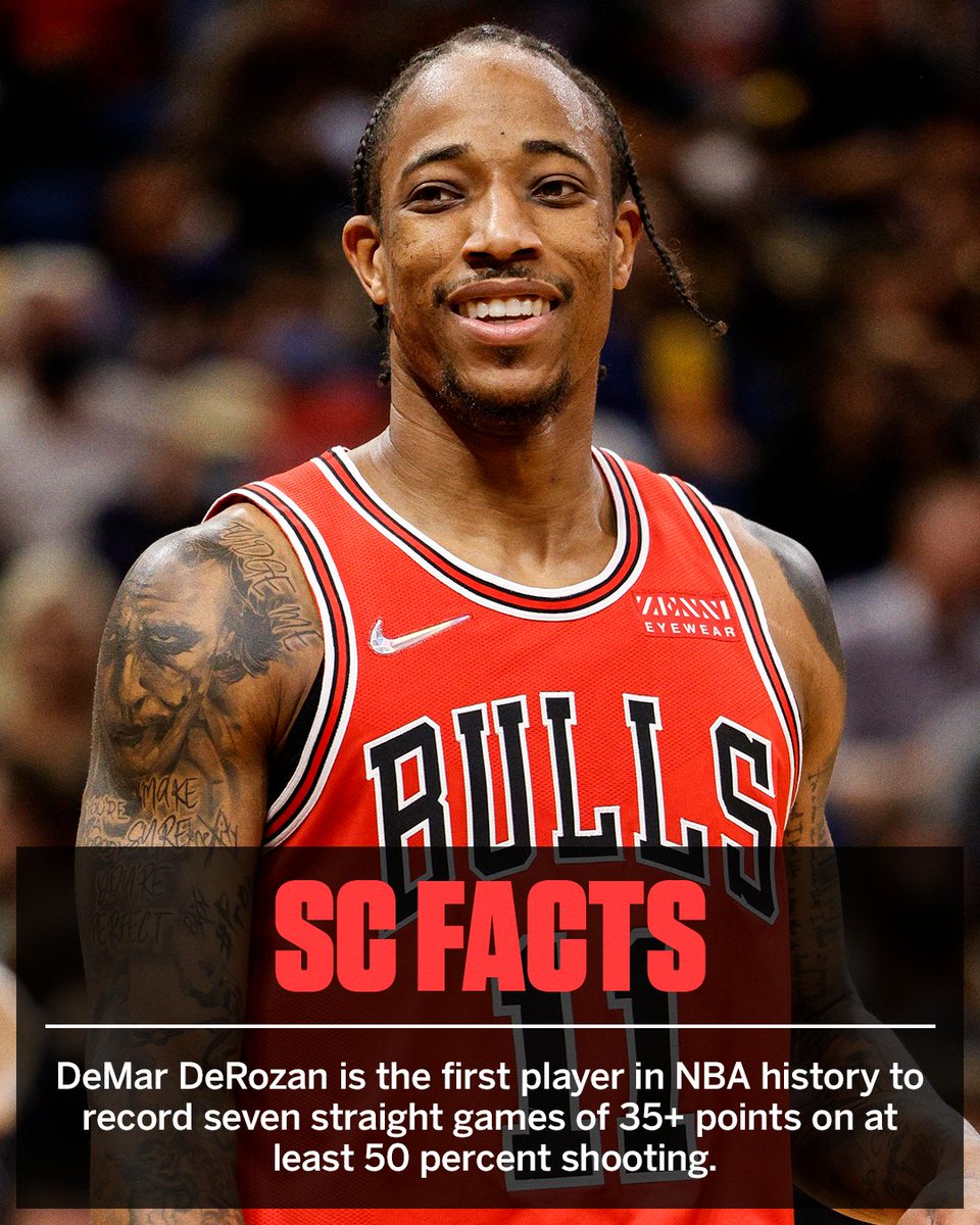 SportsCenter's tweet photo. DeMar has been on a historic run 🔥 https://t.co/X1IXfFO5qh