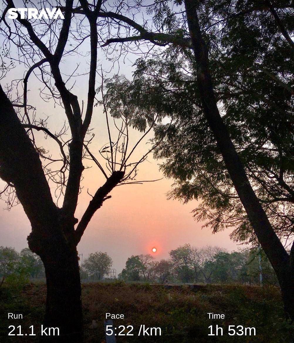 Nithin's tweet image. After 25 days of being tested positive for Covid, heart fitness has finally reached pre infection levels. I think.

#halfmarathon #MAF #HRbasedrun #MAFmethod #138BPM #marathontraining #boston126