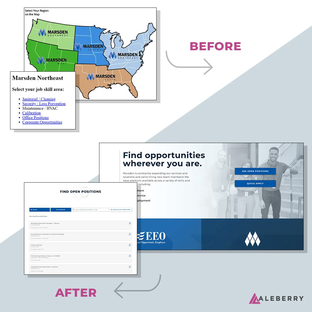 Before &amp; After Corporate Careers Website: buff.ly/3rUHJbC

A WordPress to <a href="/webflow/">Webflow</a> case study (and XML to RSS to Webflow CMS) built for complex HR &amp; Hiring initiatives. Built with Byteline.io <a href="/thatsfinsweet/">Finsweet (migrated to @finsweet)</a> <a href="/weglot/">Weglot</a> &amp; <a href="/AleberryGroup/">Aleberry</a> 

#careers #website #hr