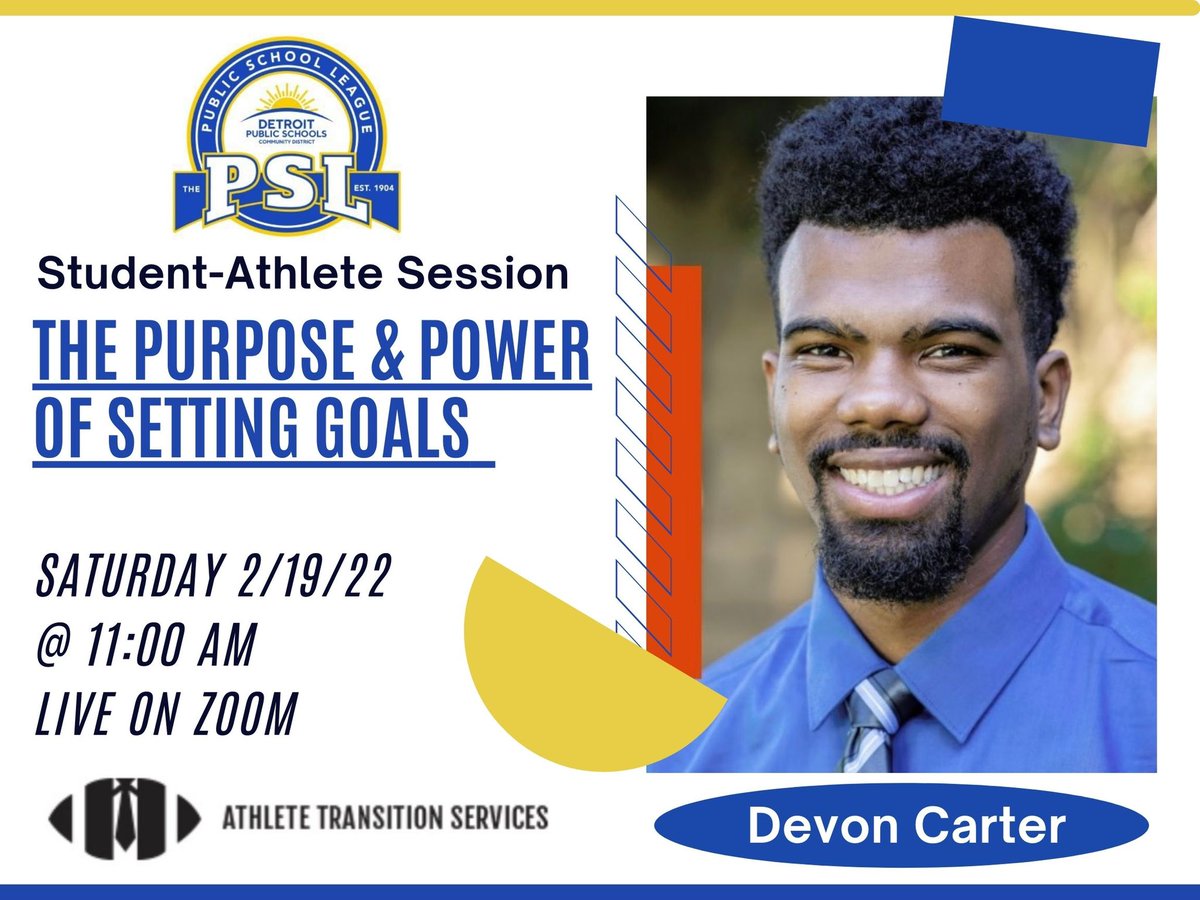 Excited to have the dynamic Devon Carter share with @DpscdA SAs on Saturday. 
-Former D-1 Basketball Player 
-PhD candidate, Lehigh University; 
-Co-Founder of Recognize Education And Learning (REAL)
-Career Development Coordinator for student-athletes at Syracuse University https://t.co/C2k1OJO02y