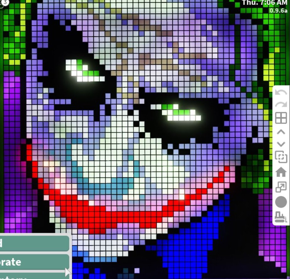 Joker Pixel Art Template