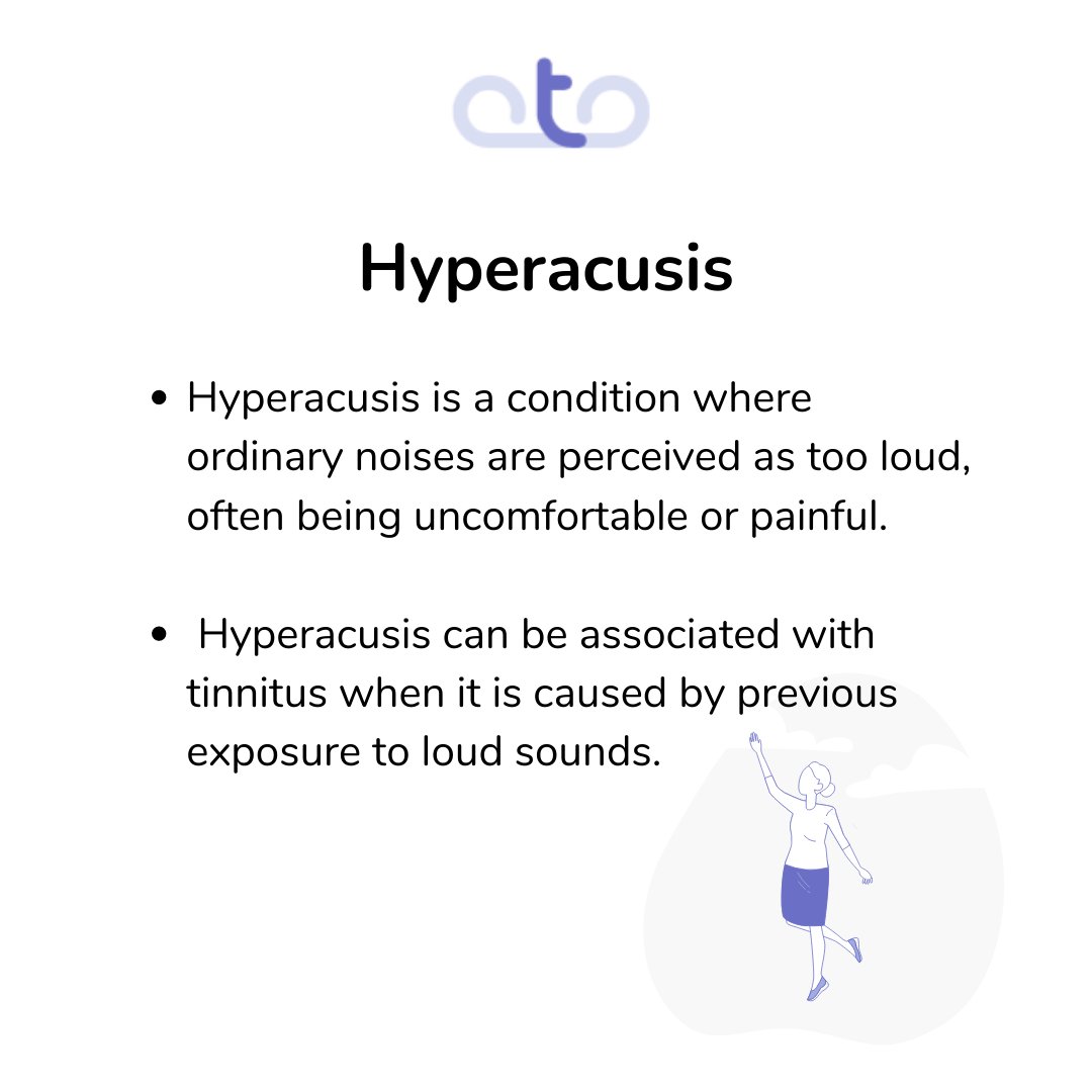 Hyperacusis is related to a reduced tolerance to sounds in general. This condition causes damage to the inner ear as a result of ageing and loud noise exposure.  

Hyperacusis is often associated with tinnitus. Let us know in the comments if you suffer from both.

#tinnitus