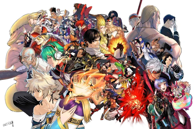『KOF XIV』の時の絵ですが、『KOF XV』発売記念に 
