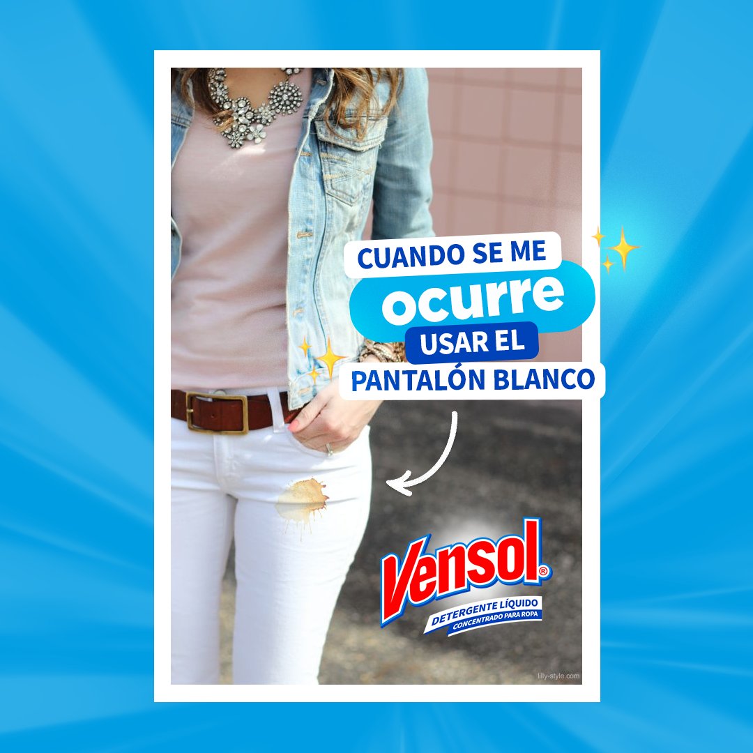 calidadvensol's tweet photo. Pasa en la vida real... Pero la mayoría de las veces tiene solución. ✨ Coloca Vensol Detergente para la Ropa sobre la mancha de comida y deja que haga su magia por al menos 1 hora antes de lavarla. ¡Y listo! ✅

🇻🇪 #HechoEnVenezuela con #CalidadVensol https://t.co/3gHNIODbxq