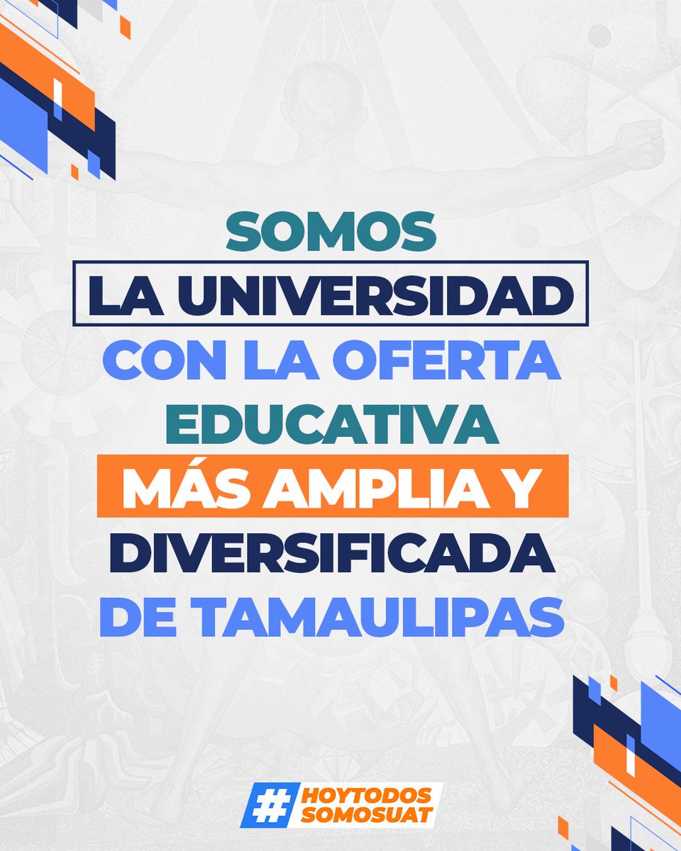¿Aún no sabes que carrera vas a elegir?
Te presentamos la oferta educativa de nuestra universidad: bit.ly/3gSulys

#HoyTodosSomosUAT #OrgullosamenteUAT