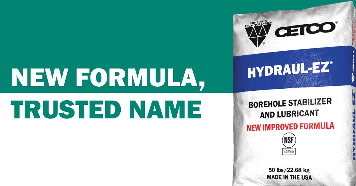 CETCO_mti's tweet photo. CETCO's HYDRAUL-EZ product just got better. With a new &amp; improved formula, our product is growing to give you the best performance. Visit our #Drilling Products page, or contact your local sales rep to learn more.

#DirectionalDrilling #HYDRAULEZ 

https://t.co/zz2sV92o3D https://t.co/9ZQITW6Kot