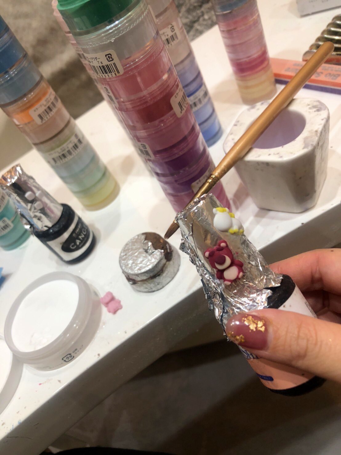 Twitter 上的 Harue 3dネイルを作る過程 ミラージュのパウダーでぷっくり 顔が丸めが好み 4月もキャラネイルのお客様いるから仕込むぞ トイストーリー ネイル 痛ネイル 岡山 Haruenail ネイルデザイン ネイル ネイルスクール 3dネイル