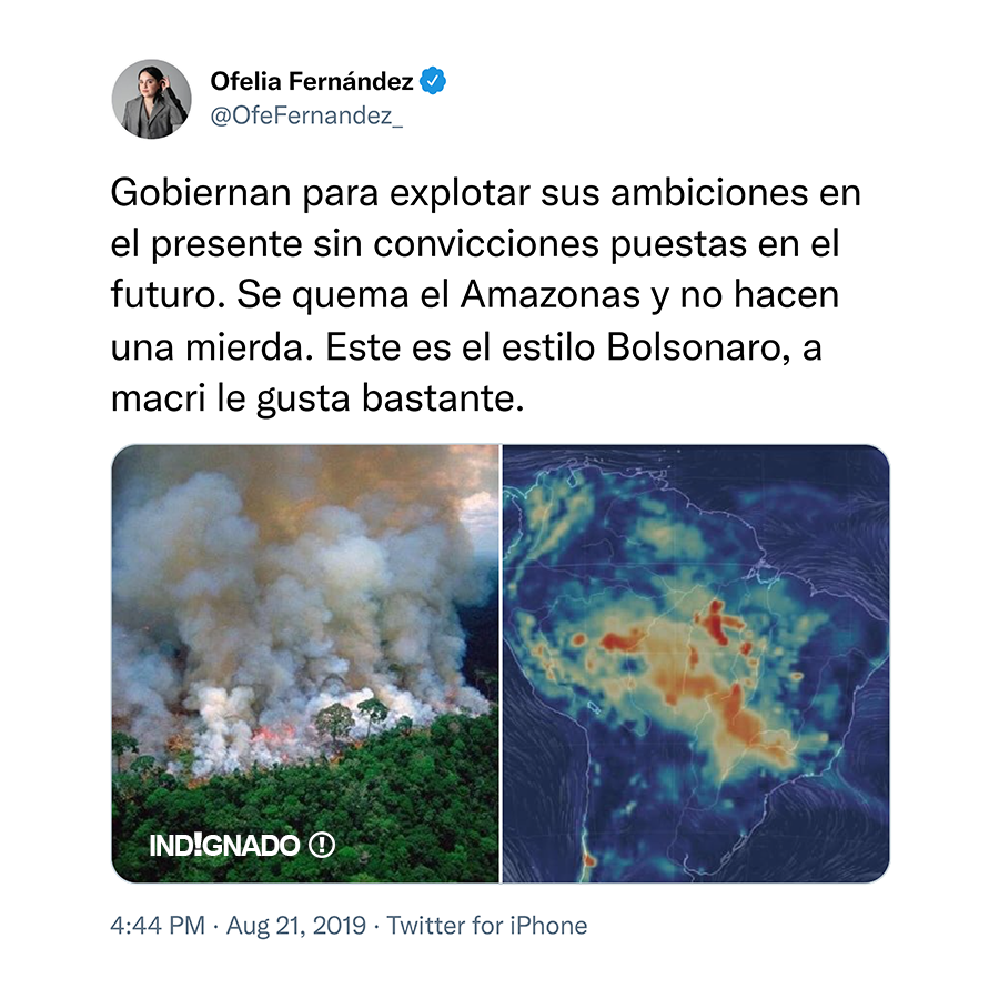 La bronca que le va a agarrar a Ofelia Fernández cuando se despierte y se entere que se quema la provincia de Corrientes hace 2 semanas y su gobierno no hace una mierda. #RenunciaCabandie