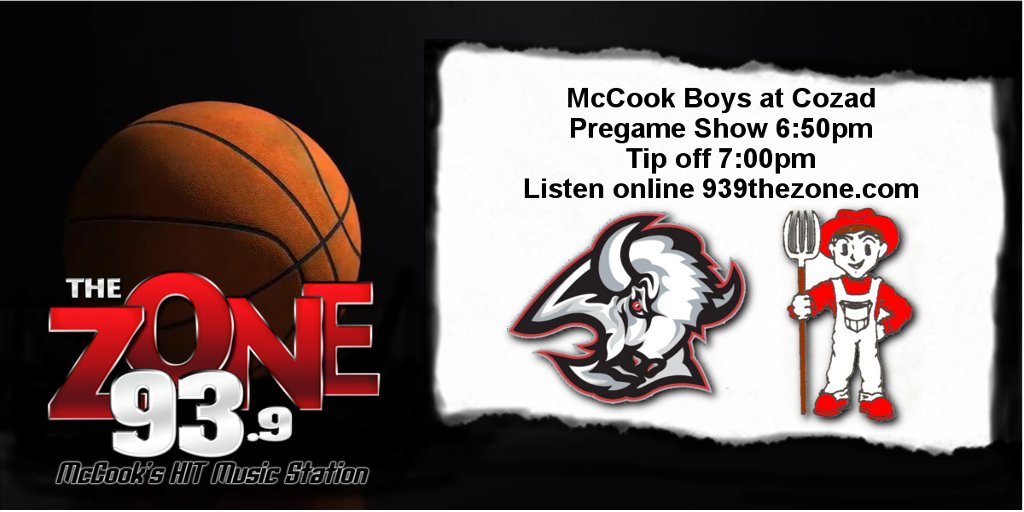 🚨Boys High School Hoops🚨
🏀McCook at Cozad
📻93.9 The Zone 
💻939thezone.com
⏰7:00pm
📍Cozad, NE
#nebpreps 
<a href="/mccookmbb/">McCook Boys Basketball</a>