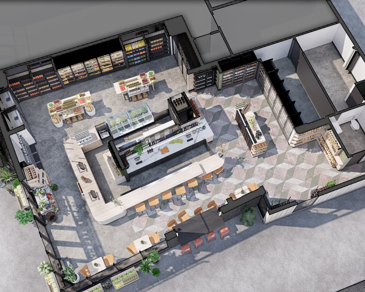 BedrockDetroit's tweet photo. Brush Park Bodega is coming to Detroit in spring 2022! Located within the City Modern development, the fresh market will be stocked with a variety of locally sourced products, a rotating menu of meals, and a full-service bar. Learn more: https://t.co/gkw1lef8Ex https://t.co/dIEANlKYKq