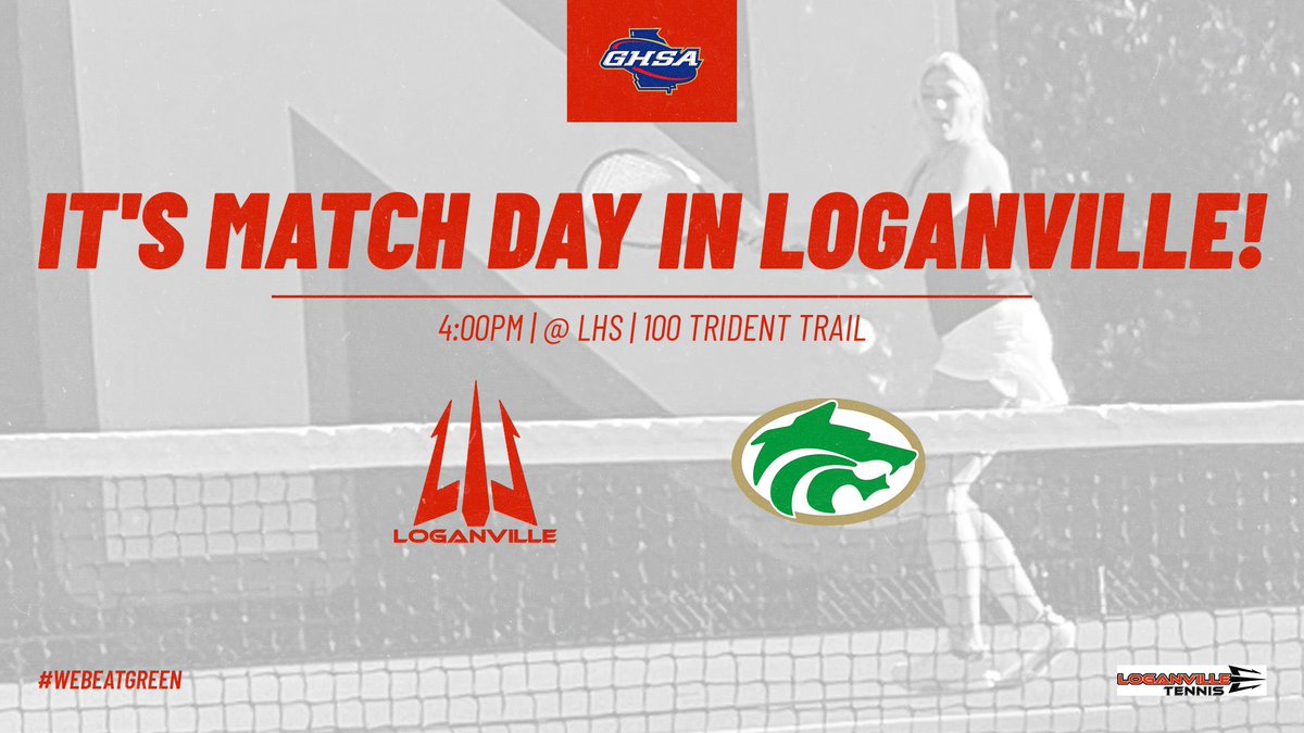 TheLVilleTennis's tweet photo. It’s Match Day! Come support your Red Devils as we take on Buford this afternoon! Matches begin at 4:00pm! #WeBeatGreen https://t.co/apW44xBXIo