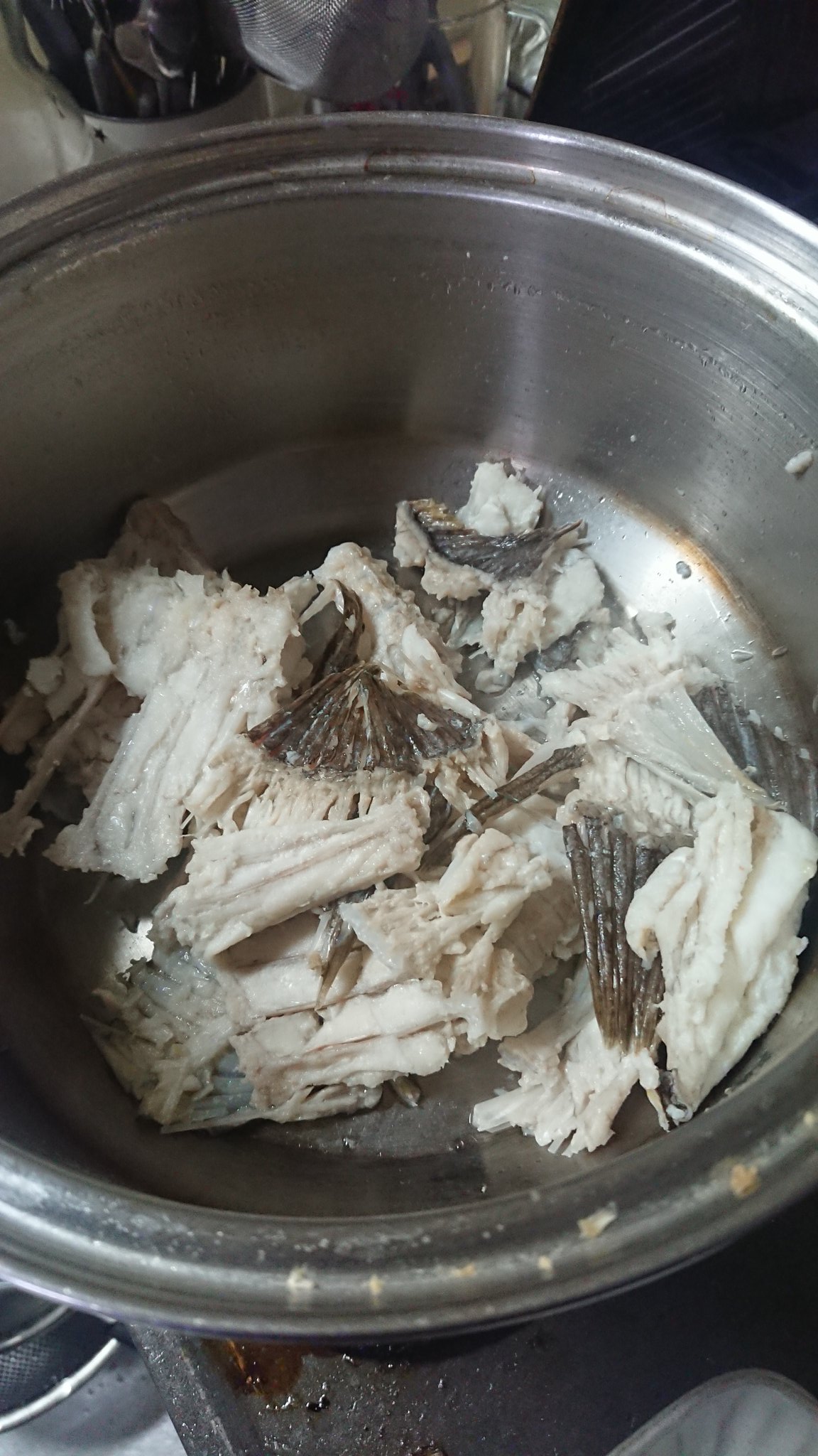 ちょうじんかっぽう ありとあらゆる料理に使え ヒラメの旨さが個体を超えて料理の素材に浸透していく これはきょうの味噌汁 あら出汁と水を１対１で鍋に入れ ネギやピーマン 豆腐などありあわせの具を入れる 沸騰したら火を止め 味噌を溶く これが