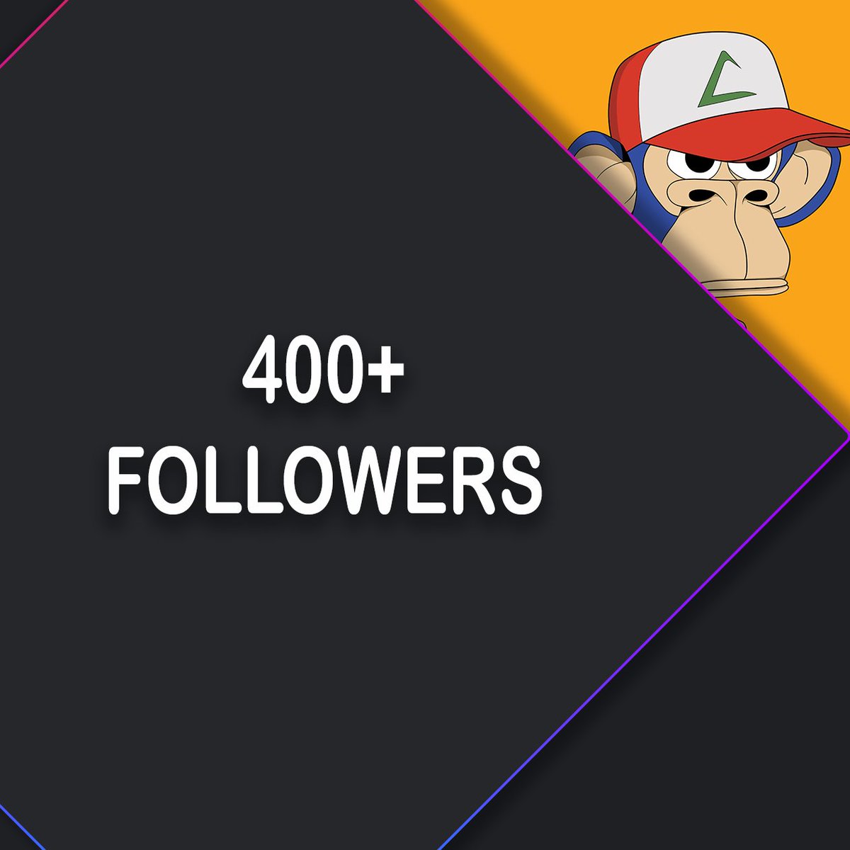 Waking up to 400+ followers.. 

This support is unbelievable.
We appreciate you all! 

#NFTs #NFT #NFTCommunity