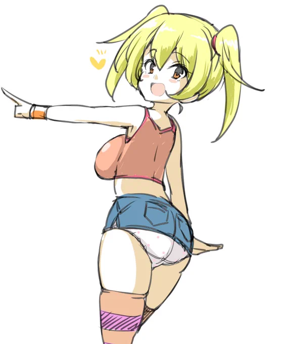 オリジナルロリ巨乳らくがきです
デニムミニと丸見えぱんつが描きたかっただけです 
