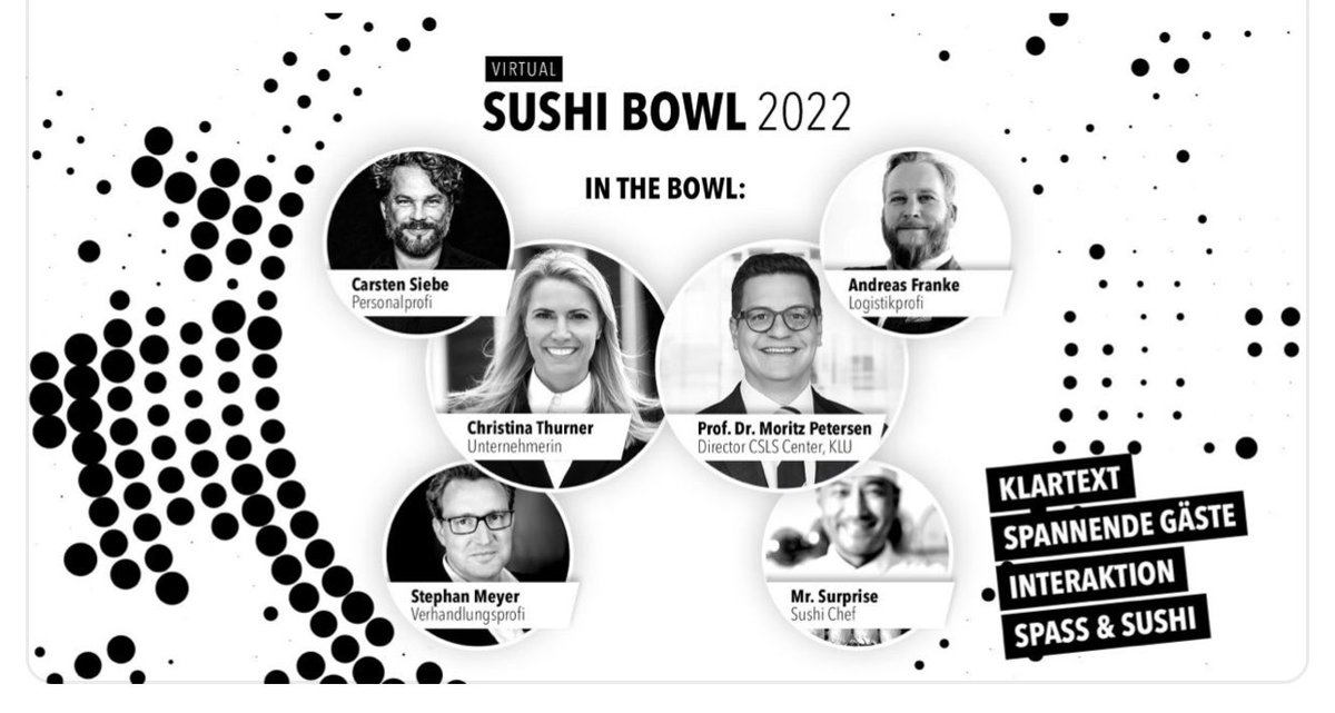 Tick Tack, Tick Tack ... heute Abend ist virtual Sushi Bowl!! Nachhaltigkeit in der Logistik!Die Zugangsoptionen:
lnkd.in/eXf9XSiy  - hier noch schnell anmelden und über Linkedin Live zuschauen!! Oder über die Landingpage: lnkd.in/dMqiSwf9 #Logistik #Nachhaltigkeit