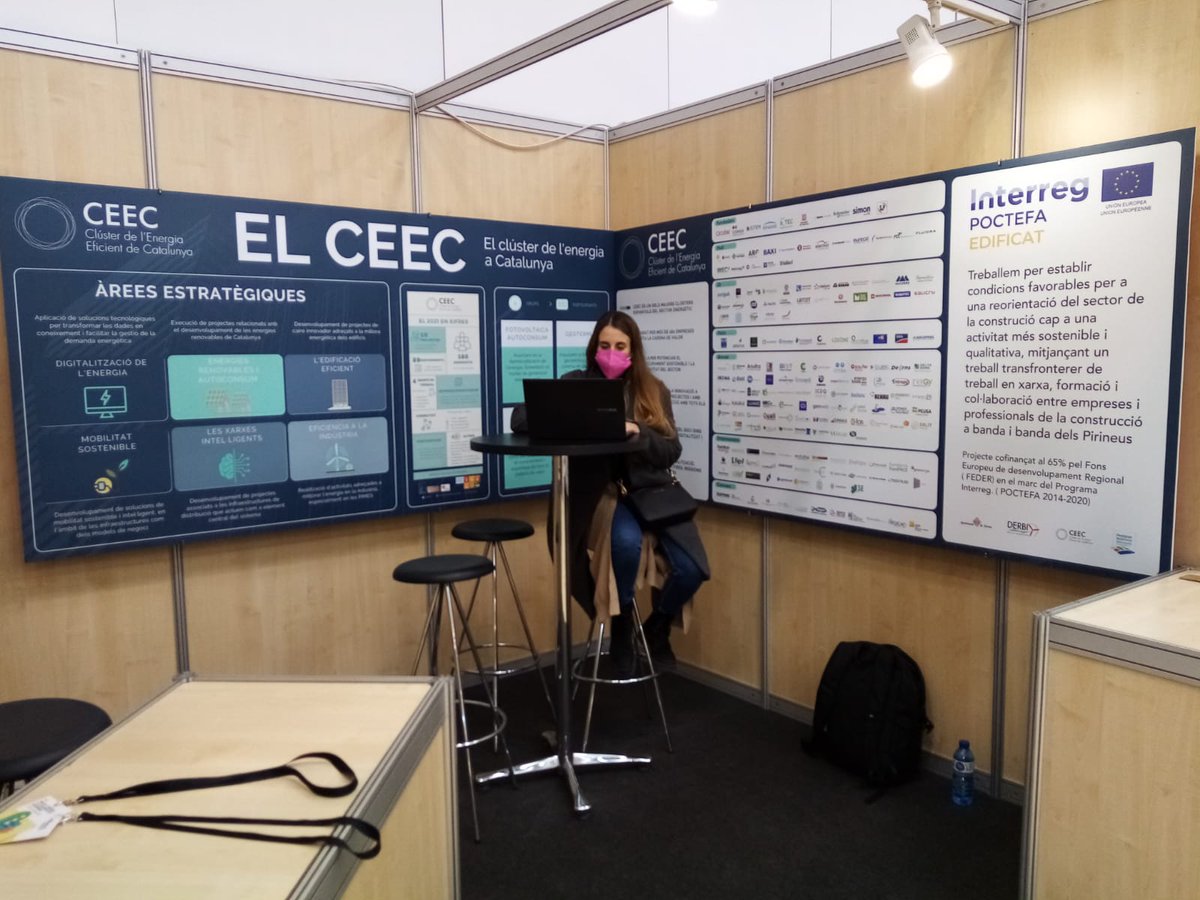 clusterEE's tweet photo. En el marc de la @fecsvic també estem donant a conèixer tota la feina duta a terme en el marc del projecte transfronterer #Edificat. On són socis @girona_cat @pole_DERBI i la @PerpiMetropole #sostenibilitat #edificacióeficient #Poctefa #Interreg @Promocio_gi https://t.co/NEQSt64TeQ