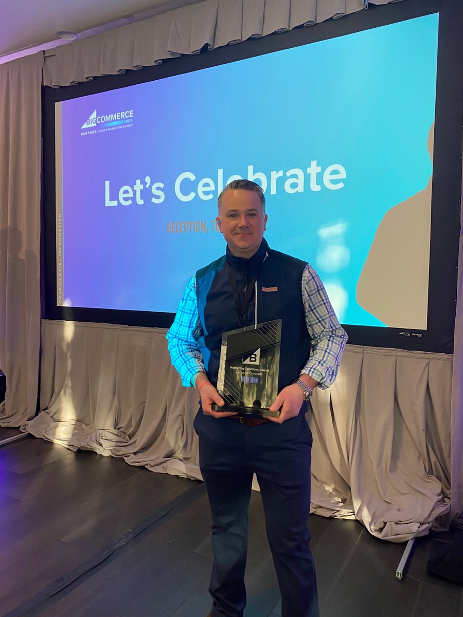 ExclusiveTweet's tweet photo. We're over the moon to be named winner of the @BigCommerce #Marketing Solutions Award! We love working with #BigCommerce to bring #eCommerce merchants the best digital marketing services on the planet &amp; we can't wait to do even more together for our shared clients in 2022! https://t.co/WPhOtFeNOW