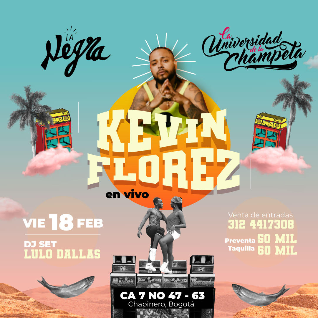 Este viernes <a href="/KevinFlorezMusc/">KEVIN FLOREZᴼᴿᴵᴳᴵᴻᴬᴸ</a> llenará de sabrosura las noches de La Negra en Chapinero. Más Info: bit.ly/KevinFlorezEnL…