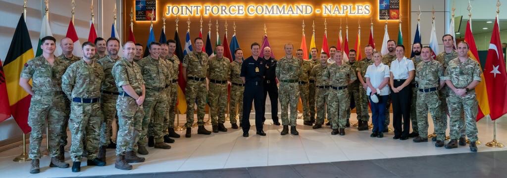 Excellent opportunity to meet Commander US Sixth Fleet @USNavyEurope & Commander @JFC_Naples to discuss shared objectives in the Euro-Atlantic region. Great to meet so many of our @RoyalNavy people who support these vital partnerships @UKNATO #WeAreNATO